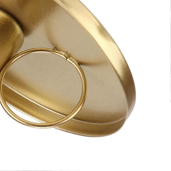 Retro Ljusstake Metall Smidesjärn Ljusstaksställ Ornament Heminredning Guld