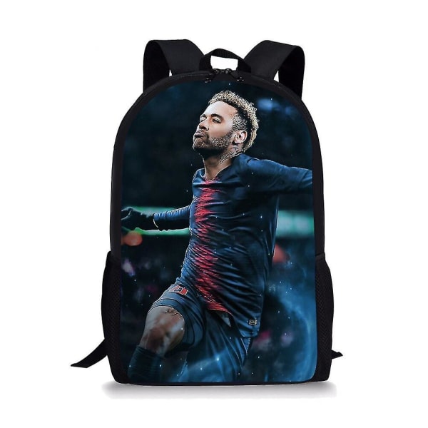 Fotbollsstjärnan Neymar Jr Skolväskor För Pojkar Flickor 3D-tryckta Skolryggsäckar Barnväska Förskoleryggsäck Barn Bokväska A9