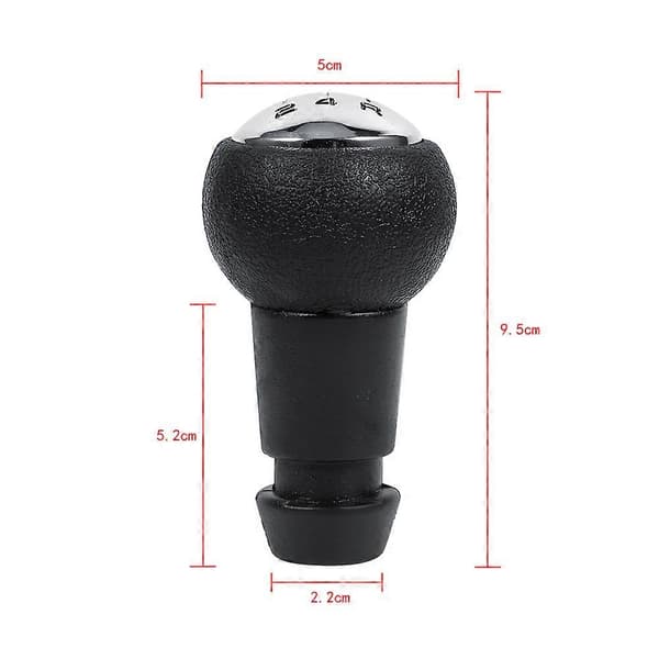 Universal Sort Bil 5 Gear Gearstang Skifteknop Manuel Til Peugeot 307