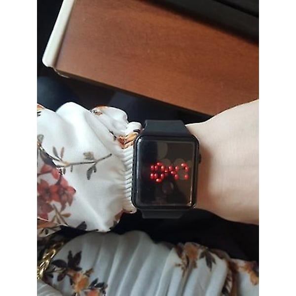 2 st digital klocka par sportklocka pink Black