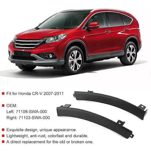 Sæt med frontkofangerfyldstykker, pyntelister, passer til Honda CR V 2007-2011 71108-SWA-000
