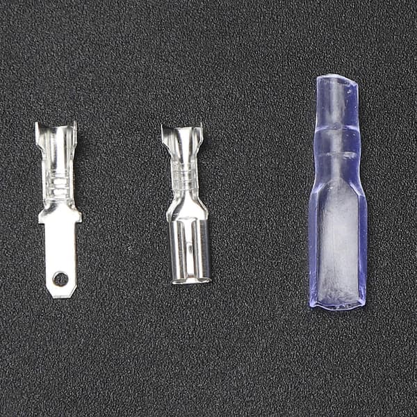 Spade Krympe Terminaler Hun Han 50 stk./Hver med 100 stk. Isolerede Muffe 2.8mm Sølv
