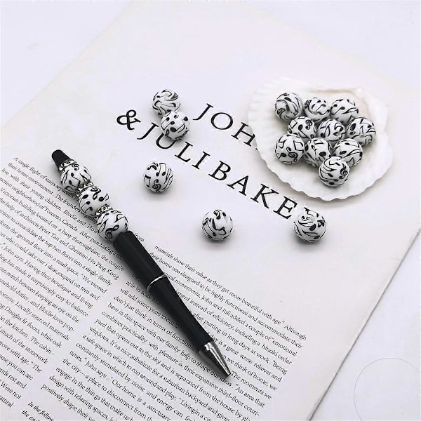 50 stk. silikoneperler 15 mm bulk til nøglering, bulk til pen, halskæde, armbånd, lanyardfremstilling C