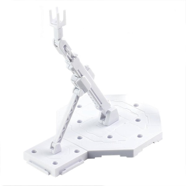 2 stk. Actionfigur Tilbehør Juster til Støttebeslag Base Robot Figur Display Base, Hvid