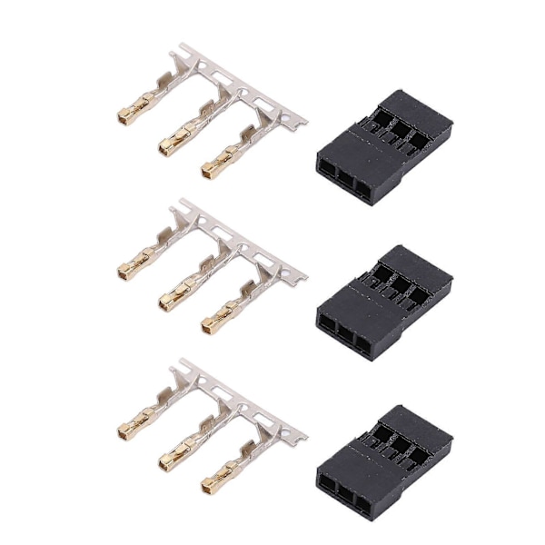 100 stk. 11.010 Hann JR Plugg DIY JR Pin Kit Gullbelegg JR Kontakt for Elektronisk Utstyr