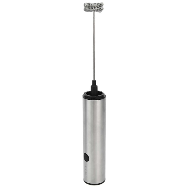 Ruostumattomasta teräksestä valmistettu sähköinen maidonvaahdotin, kädessä pidettävä munavispilä, USB-lataus, mini maitosekoitin
