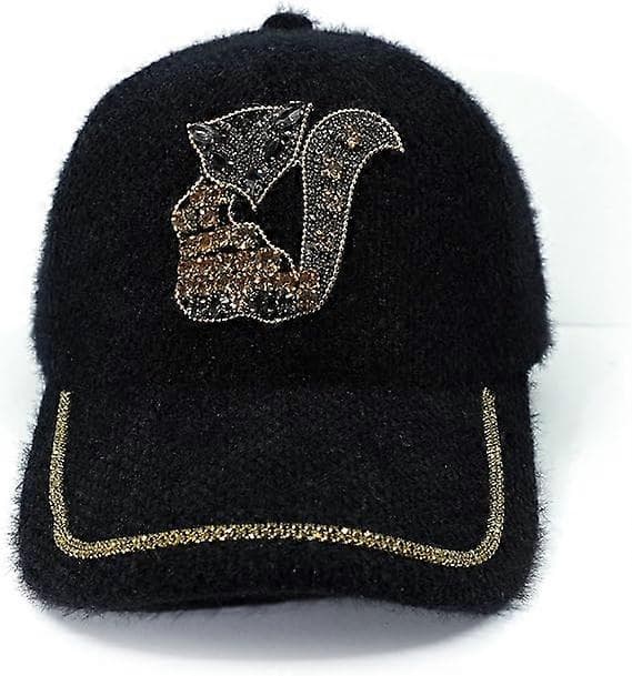 Baseballcapser for kvinner med bling-rhinestonebokstaver, rev, sommerfugl