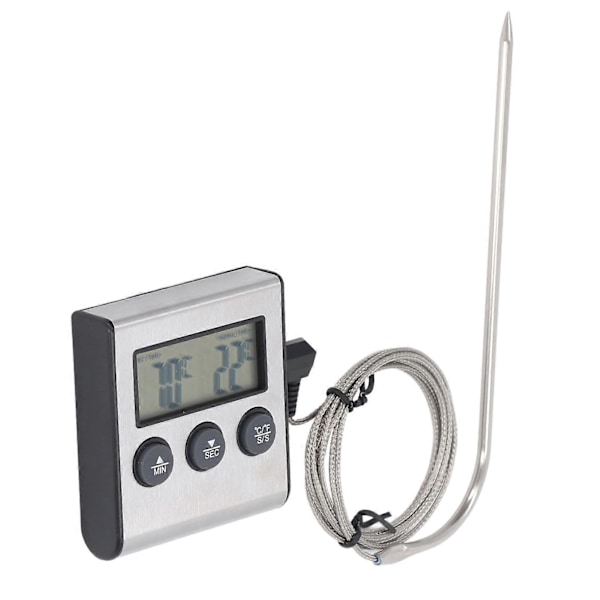 Elektronisk köttermometer med sond digital ugn för matlagning köksgrillning med förinställd temperaturtimer