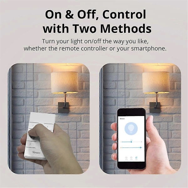 Smart Dimmer med RM433R2 Fjärrkontroll Fjärrtimer Strömbrytare Stöd Alexa Röst Dimmer