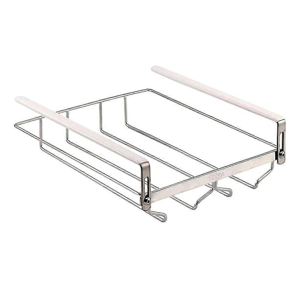 Justerbar Vinglassorganisator, Hengende Vinglassholder i Metall, Vinglassstativ Under Skap Uten Boring for Bar 23cm