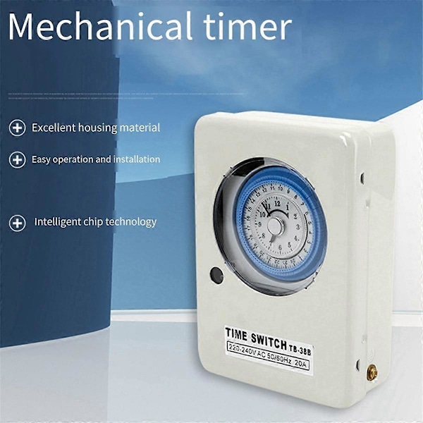 TB-38B Mikrodatamaskin Skinne-Type Husholdning 220V Tidsstyrt Bryter Tidsur Mekanisk Timer