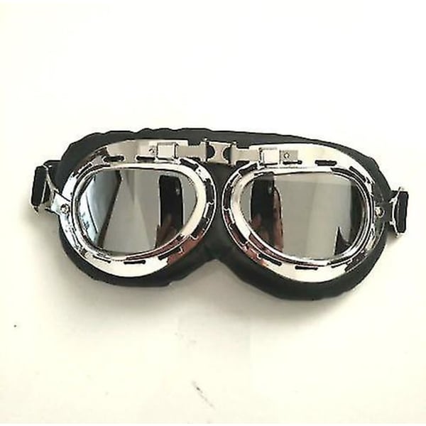 Hundglasögon Retro Harley Hund Ögonskydd Solglasögon Polariserade Solglasögon Med Justerbara Elastiska Remmar För Små Stora Mellanstora Hundar Silver