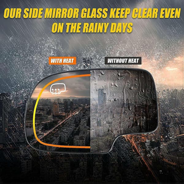 Uppvärmt sidospegelglas för Escalade för 88944391 Vänster