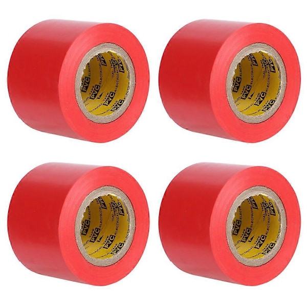 4 stk. Elektriker PVC Vandtæt Elektrisk Isolerende Tætnings Tape Reparationsværktøj 4,4cm Rød