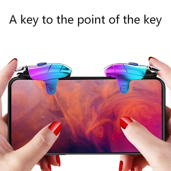 2 ST Telefon Spel Trigger Gamepad Knapp för L1R1 Spelkontroll för Android Telefon (A)