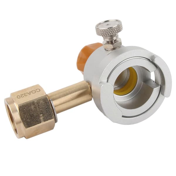 CO2 Fyllningsadapter för DUO för Terra för Art Sodamaskiner CGA320 CO2 Cylinder Silver Hane Adapter