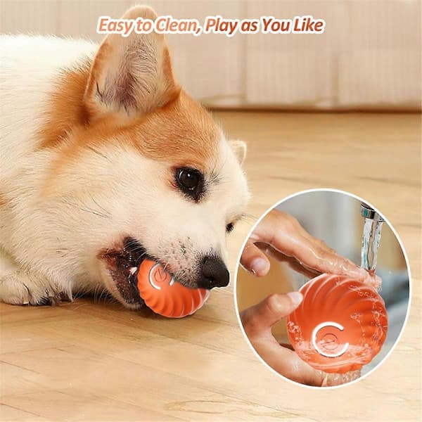 Hundleksaksboll, Interaktiv Hundleksaksboll, Interaktiv Hundleksaksboll för Uttråkning Inomhus Utomhus, Hundleksaksboll (Orange)