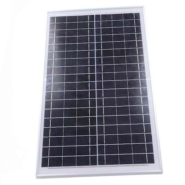 Solcellepanel Polykrystallinsk Silisium Enkel Montering Robust Solcelle PV Plate 30W 18V