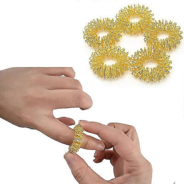 20 stk. Sensoriske fingerringe, fingerring/akupressurring sæt, lydløs stressreducer og massager
