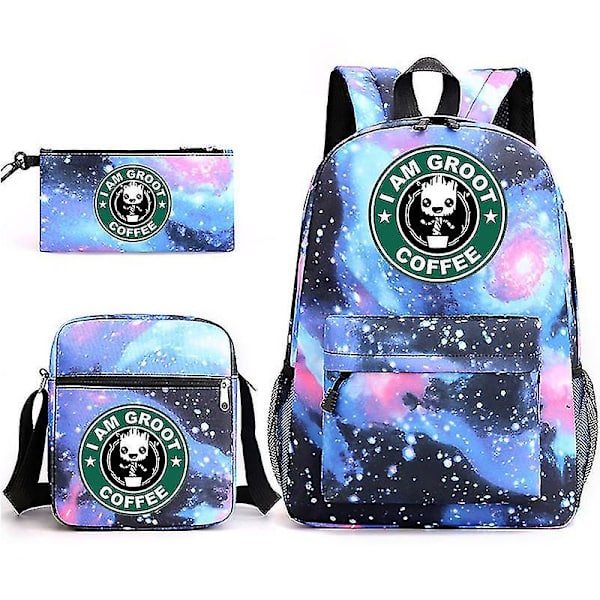Guardians Of The Galaxy 3-pack Ryggsäckar Cartoon Barn Pojkar Flickor Skolväska Lättvikts Studenter Vattentät Kapacitet Mochilas style 19