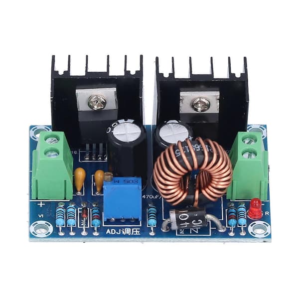 DC Buck Modul Justerbar Strømforsyningskonverter Høy Effekt Spenningsstabilisator 8A 200W XHM400