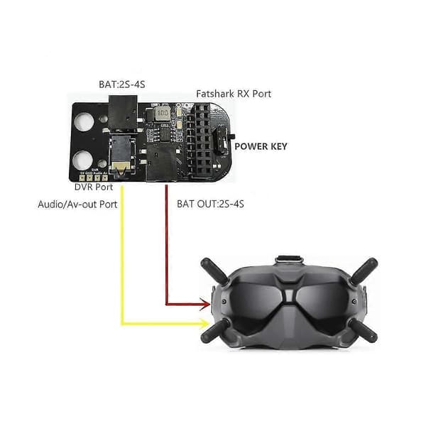 Til Fpv Goggles V2 Flight Ekstern Analog 5.8g Rx Port 3.0 Receiver Modul Kit Til 5v 3a Flight Gog