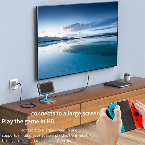3-i-1 Justerbar Telefon Pad Stand USB-C Hub, USB2.0 Dockingstation til Switch, PD 100W Opladningsporte til Iphone15 Pro