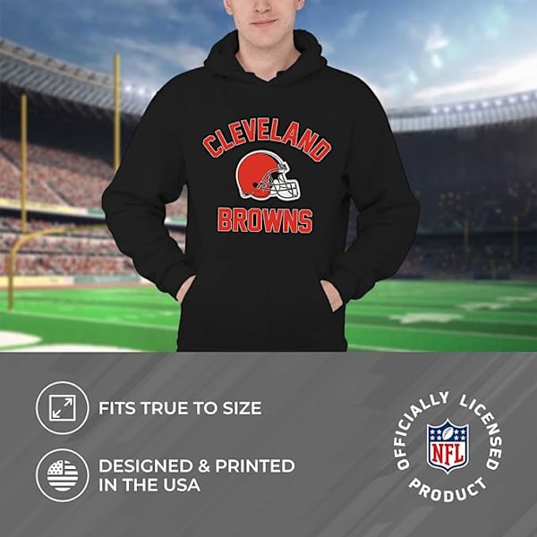 Team Fan Apparel NFL Huvtröja för vuxna - Polyester, ull och bomullsblend - Håll dig varm och representera din teams stil style 15 4XL