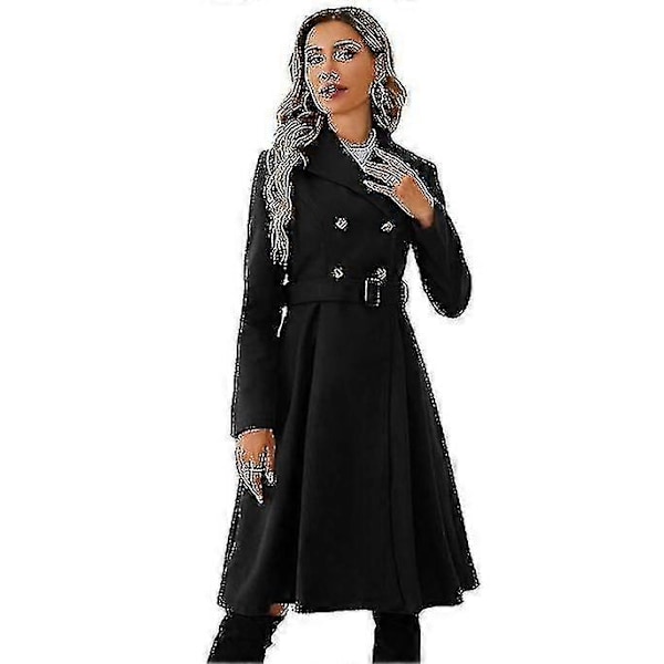 Dame Dobbeltradet Trenchcoat M