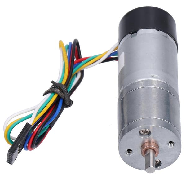DC Växelmotor med Encoder Hastighetsmätningssignal Feedback Smart Bil Dedikerad JGA25?371DC12V 12RPM