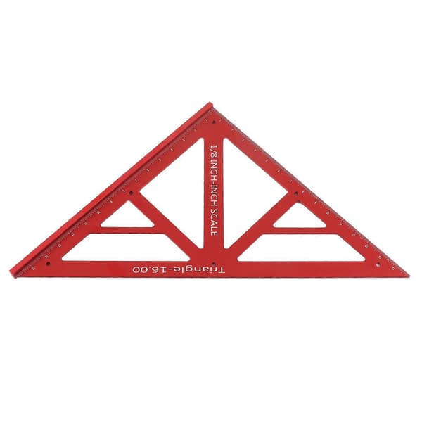 Trekantlinjal for trearbeid, multifunksjonell stor trekantmåler i aluminiumslegering