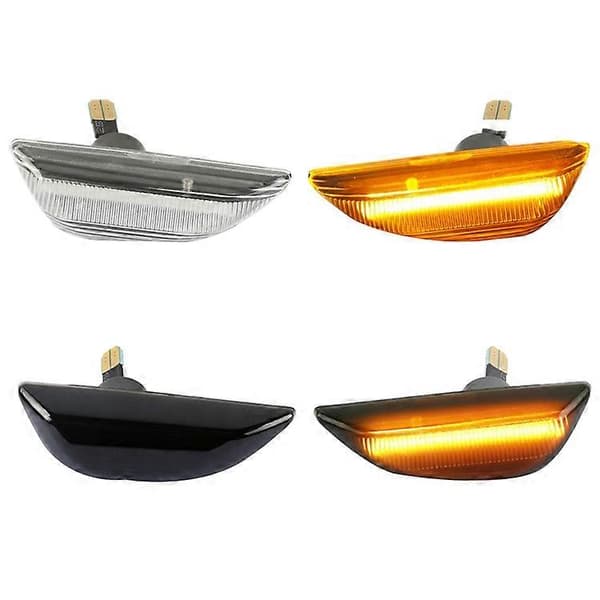 2 stk. Bil LED Blinklys Side Markør Blinklys til Opel Mokka X til 13-19 Transparent