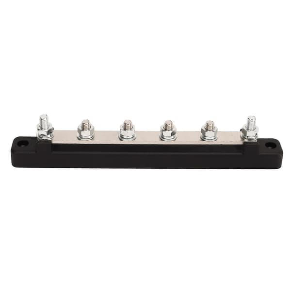 2 STK Batterisamleskinne Sort Rød DC12V til 48V 150A M6 Terminal 6 Studs til RV Bil Skib Yacht Strømsystem