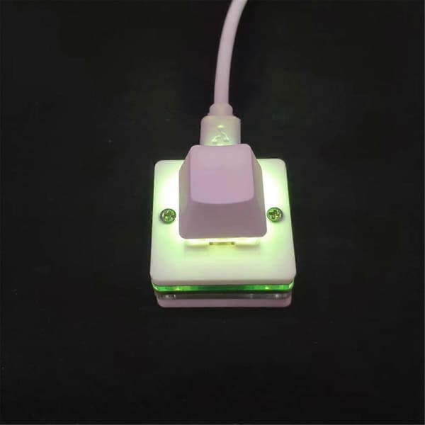 1-Knapps Genvägstangentbord USB Anpassningsbart Programmerbart Makrotangentbord Snabbknapp Mus En Knapp RGB Mini-knappsats