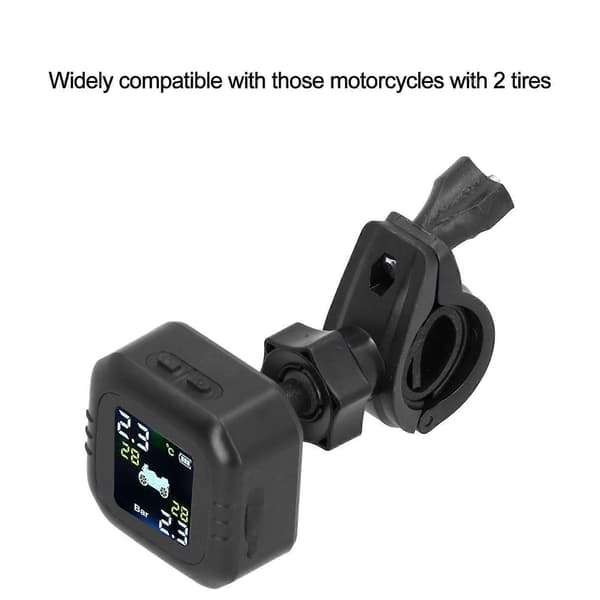 Däcktrycksövervakningssystem IP67 Vattentätt med 2 Externa Sensorer USB-laddning för Motorcykel