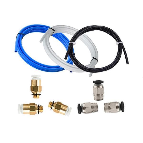 3D-skrivaruppgraderingskit med KJH04-M6 & PC4-01 pneumatiska kopplingar 1M PTFE-slang för 1,75 mm Bowden-extruder Blå