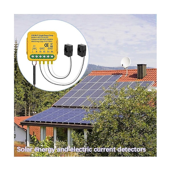 Tuya WiFi Effektmätare Monitor 2CH Realtids Energi Ström Monitor Automatisering Notifikationer Smart Life Fjärrkontroll