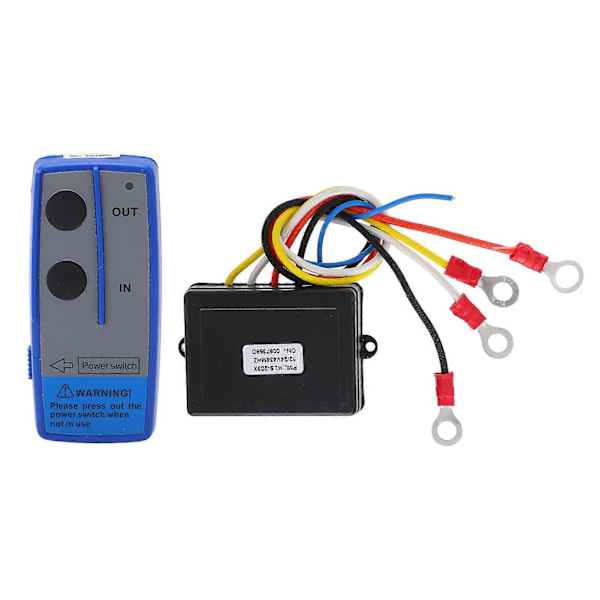 Trådløs vinsjfjernkontrollsett 434MHZ Mottaker 12V 24V Bryter Håndenhet Universell for Bil Lastebil ATV SUV