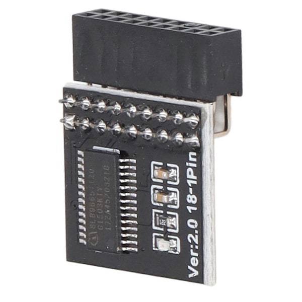 TPM2.0 Sikkerhedsmodul 18pin til ASROCK Bundkort LPC Kort til WIN11 Opgraderingstest Sort