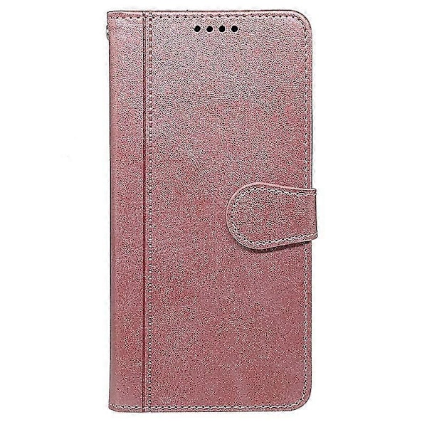 Telefonfodral för HMD Pulse Läderfodral Pink gold