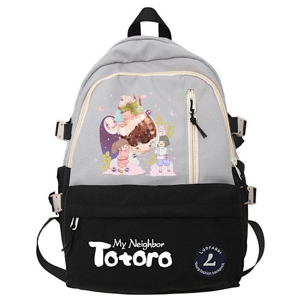 Ghibli Totoro Skolväskor för Pojkar och Flickor, Tonårsflickor, Kawaii College Student Bokväska, Ryggsäck, Dam Laptop Ryggsäck style 10