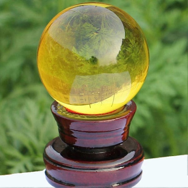 40mm Konstgjord Citrin Boll Healing Sfär Lyckobringande Betydelse Hem Rom Dekoration