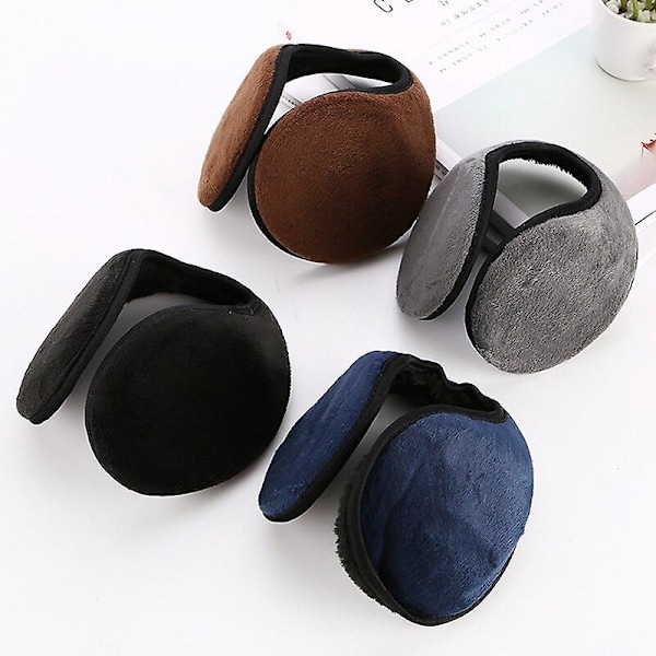 Vinter Unisex Ull Varma Öronmuffar Plysch Öronmuffsskydd Coffee