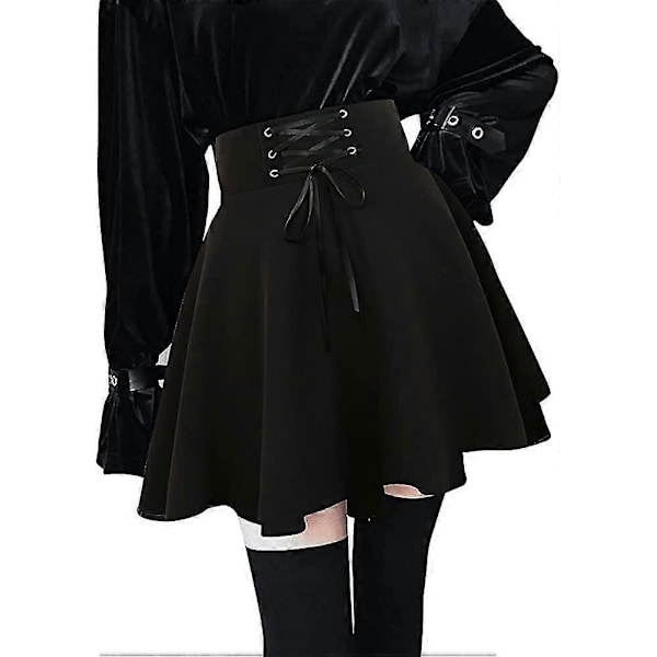 Gothic Rutete Miniskjørt for Kvinner Korte Høy Midje Rutete Skjørt Style1
