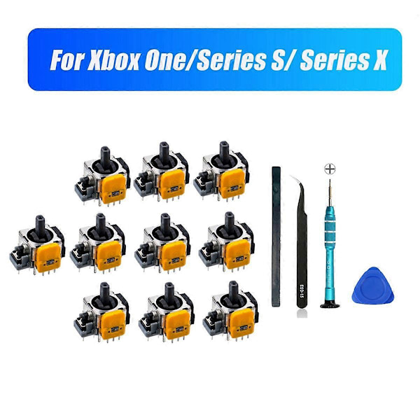 10 st Joysticks med skruvmejsel för //X Joysticks Hall Elektromagnetiska Justerbara Joysticks Reparationsset