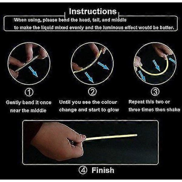 100 Glow Sticks Glow Sticks Assorterede Farver Glow Sticks Glow Sticks Lysstav Til Briller, Armbånd