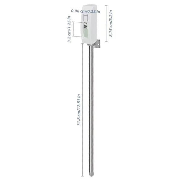WN34S Jordtemperatur Sensor, Vattentät Jordtestare Digital med LCD-Display, 30 cm Temperaturprobsensor (A)