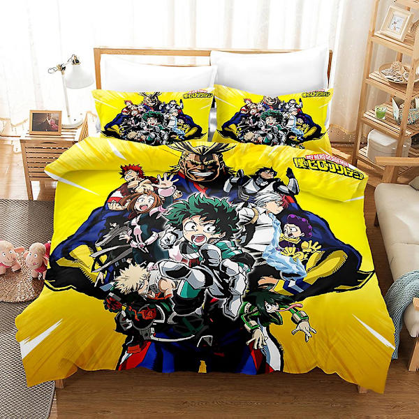 Anime My Hero Academia 3D-tryckt Sängklädesset Påslakan Örngott Barn Present Färg 6 173x218cm