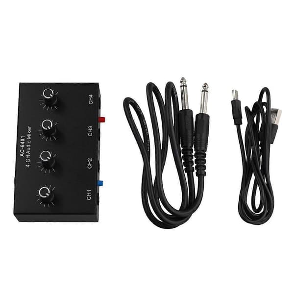 AC-6401 Mikrofon Kondensator Lydkort PC Datamaskin Lyd USB Elektrisk Gitar Live Sending Opptak Lydkort
