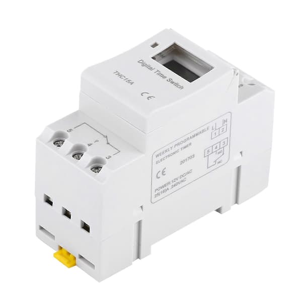 LCD Display Veckovis Programmerbart Elektronisk Relä 16på8av Timer Switch (AC/DC12V)